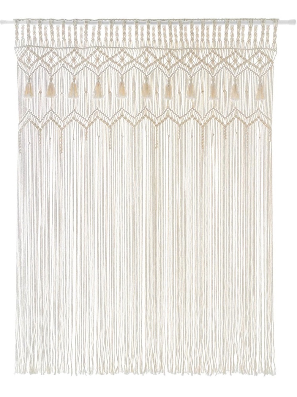 Boho Macramé Wall Hanging Tapestry in Cream